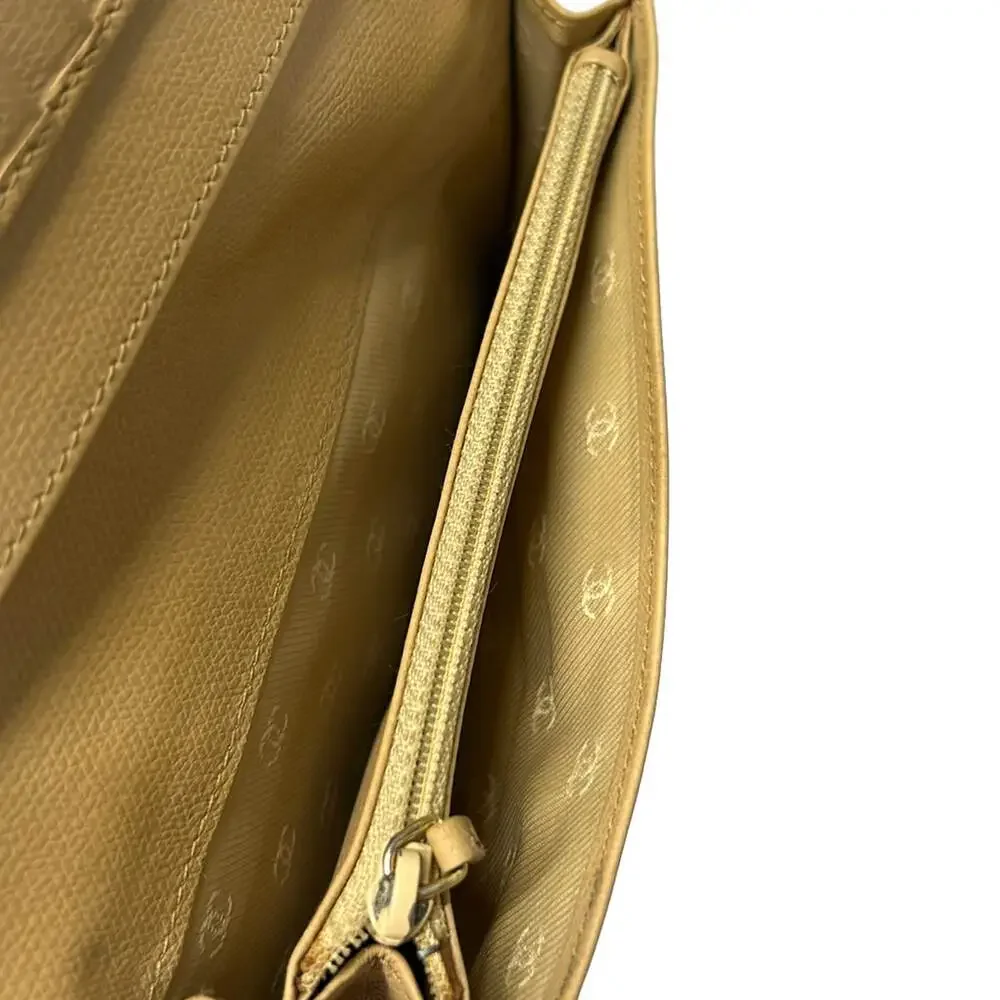Chanel CC Button Long Wallet